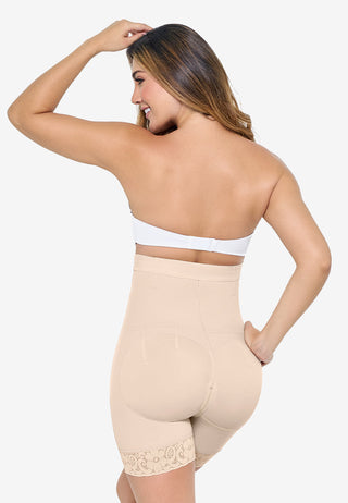 Cinta Body Redutora com Busto Aberto e Short Levanta Glúteos | Uso Diario | Ref. 9549 - Cintas MariaE