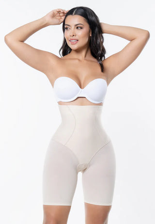 Short modelador cintura alta com barbatanas | FU157
