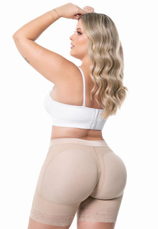 Short modelador levanta bumbum cintura alta compressão | SO302SR