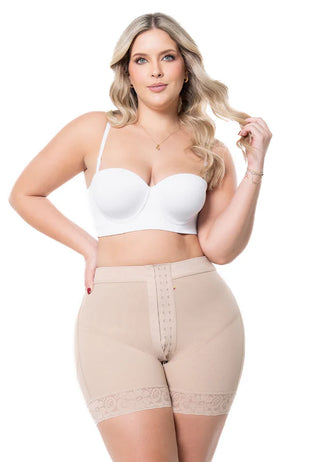 Short modelador levanta bumbum cintura alta compressão | SO302SR