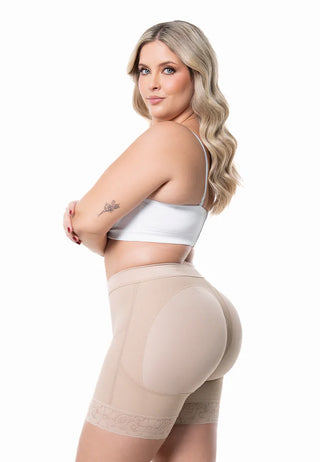 Short modelador levanta bumbum cintura alta compressão | SO302SR