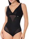 Body Modelador Decote em V – Compressão Abdominal e Design Outwear | BDJAZ