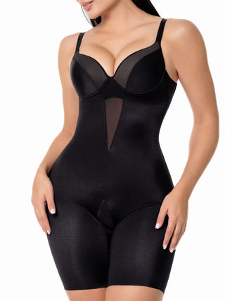 Body Modelador Meia Coxa MariaE na cor Preto – foto do produto. Realce dos Glúteos. Ref. BDZIN