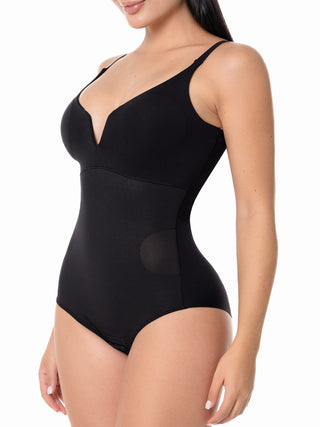 Body Modelador Sem Costura MariaE na cor Preto – foto do produto. Realce dos Glúteos. Ref. BDLOT