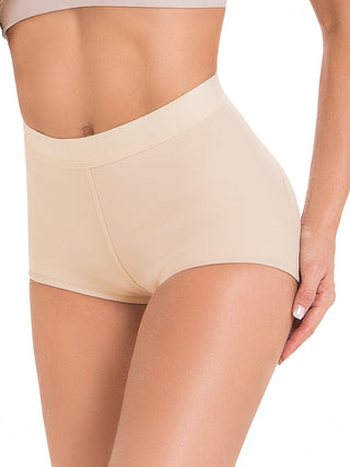 Calcinha Modeladora Cachetero MariaE na cor Bege – vista frontal. Levanta Bumbum. Ref. SO469ST
