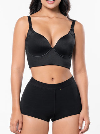 Calcinha Modeladora Cachetero MariaE na cor Preto – vista frontal. Levanta Bumbum. Ref. SO469ST