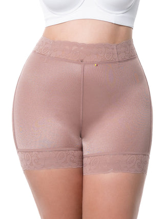 Calcinha Modeladora Sem Costura MariaE na cor Cacau – vista frontal. Afina a Cintura. Ref. SO160ST