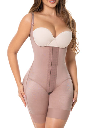 Cinta Modeladora Bermuda Sem Busto MariaE na cor Cacau – foto do produto. Efeito Invisível. Ref. CN004SR