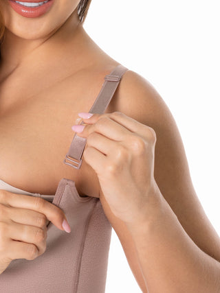 Cinta Modeladora Bermuda Sem Busto MariaE na cor Cacau – foto do produto. Efeito Invisível. Ref. CN004SR