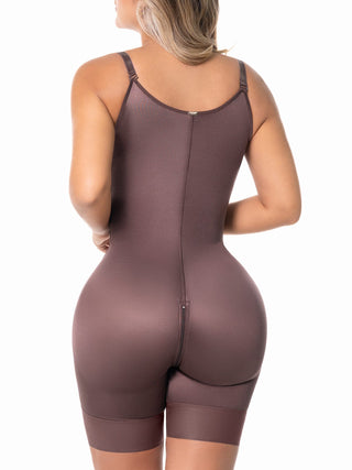 Cinta Modeladora Bermuda Sem Busto MariaE na cor Chocolate – foto do produto. Efeito Invisível. Ref. CN004SR