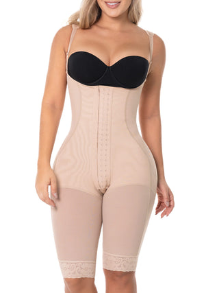 Cinta Modeladora Bermuda Sem Busto MariaE na cor Latte – foto do produto. Empina o Bumbum. Ref. CN136SR