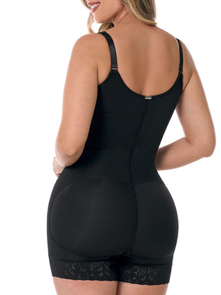 Cinta Modeladora Curta Sem Busto MariaE na cor Preto – foto do produto. Empina o Bumbum. Ref. CN235ST