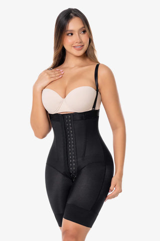 Cinta modeladora invisível preta com alças removíveis. Efeito lifting e push-up para usar com vestidos tomara-que-caia.