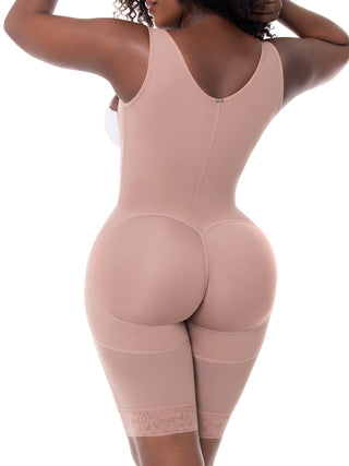 Cinta Modeladora Meia Coxa Sem Busto MariaE na cor Cacau – foto do produto. Afina a Cintura. Ref. CN005RA