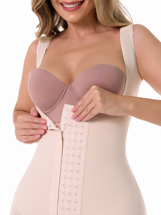 Cinta Modeladora Meia Coxa Sem Busto MariaE na cor Bege – foto do produto. Empina o Bumbum. Ref. CN412ST