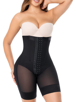 Cinta Modeladora Meia Coxa Sem Busto MariaE na cor Preto – foto do produto. Empina o Bumbum. Ref. CN001SR