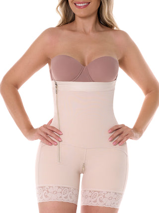 Cinta Modeladora Strapless Sem Busto MariaE na cor Bege – foto do produto. Empina o Bumbum. Ref. CN143ST