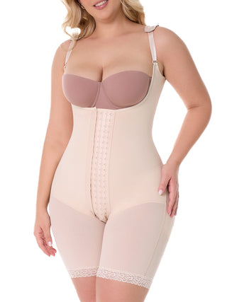 Cinta Modeladora Strapless Sem Busto MariaE na cor Bege – foto do produto. Empina o Bumbum. Ref. CN182ST