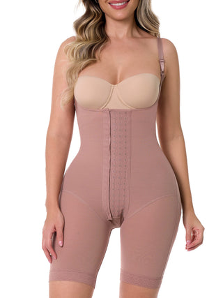 Cinta Modeladora Strapless Sem Busto MariaE na cor Cacau – foto do produto. Empina o Bumbum. Ref. CN182ST