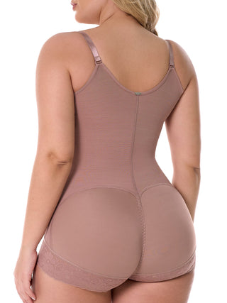 Cinta Modeladora Tipo Body Sem Busto MariaE na cor Cacau – foto do produto. Levanta o Bumbum. Ref. CN101ST
