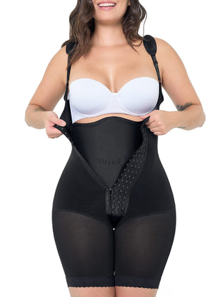 Placa Abdominal Pós-Cirúrgica MariaE na cor Preto – detalhe do acabamento. Modela e Achata o Abdômen. Ref. PL105UN
