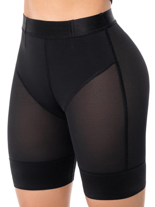 Short Modelador Cintura Alta MariaE na cor Preto – foto do produto. Efeito Barriga Lisa. Ref. SO001SR