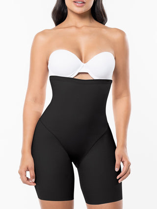 Short Modelador Cintura Alta MariaE na cor Preto – vista frontal. Efeito Invisível. Ref. SO158ST
