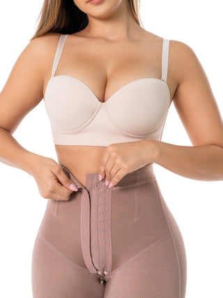 Short Modelador Meia Coxa MariaE na cor Cacau – foto do produto. Levanta Bumbum. Ref. SO002SR