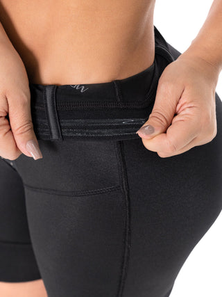 Short Modelador Meia Coxa MariaE na cor Preto – foto do produto. Levanta Bumbum. Ref. SO002SR