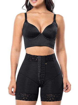 Short Modelador Sem Costura MariaE na cor Preto – vista frontal. Efeito Invisível. Ref. SO143ST